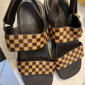 Louis Vuitton Leather Mocassins with Calf Hair